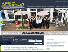 Tablet Screenshot of caravan-brandl.de